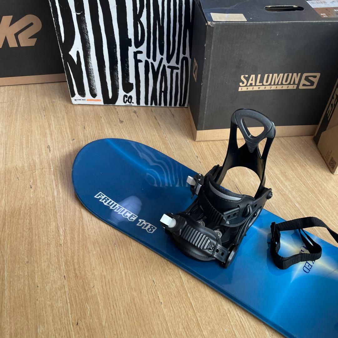 NAKID×ZUMAキッズスノーボードセット　未使用バイン付3点セット　118㎝