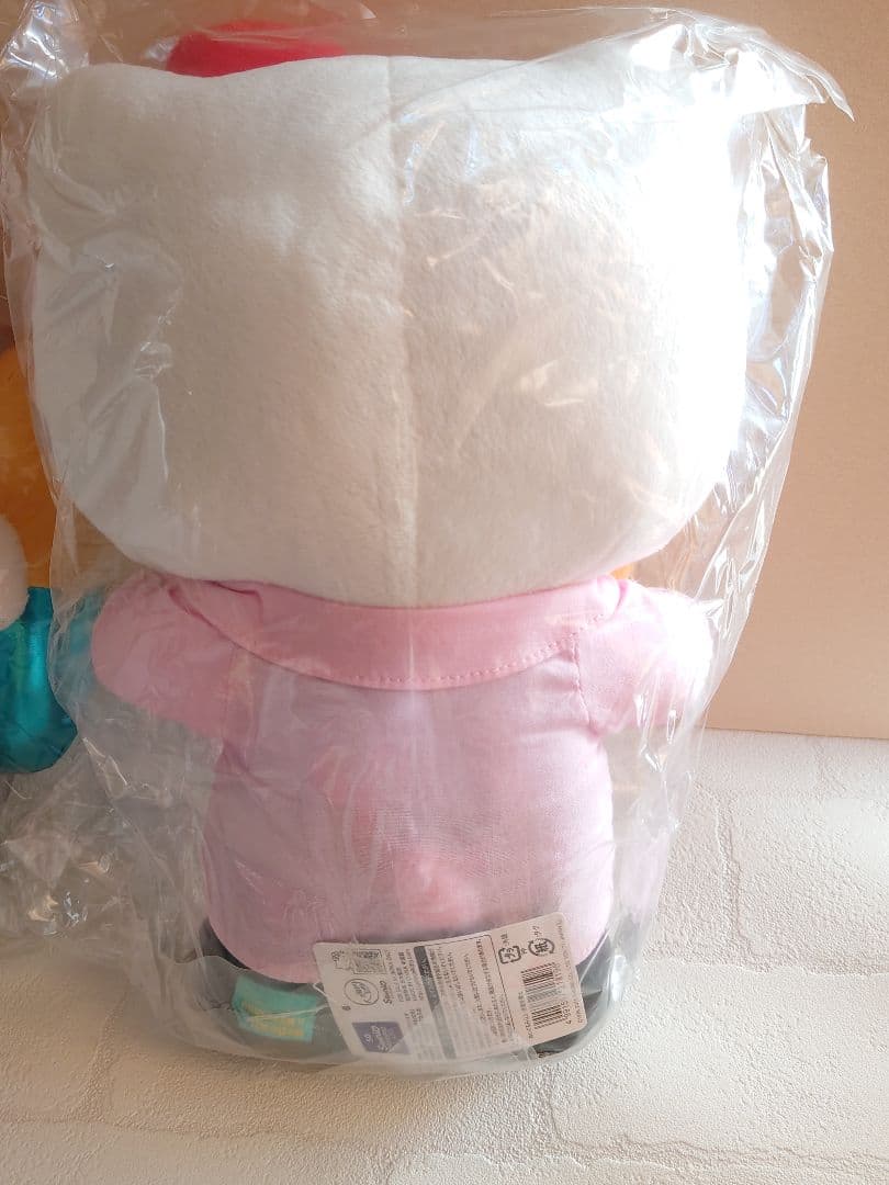 未使用　杏林堂コラボ　キティ　ぬいぐるみ　Ｌサイズ　ご当地　薬剤師　管理栄養士