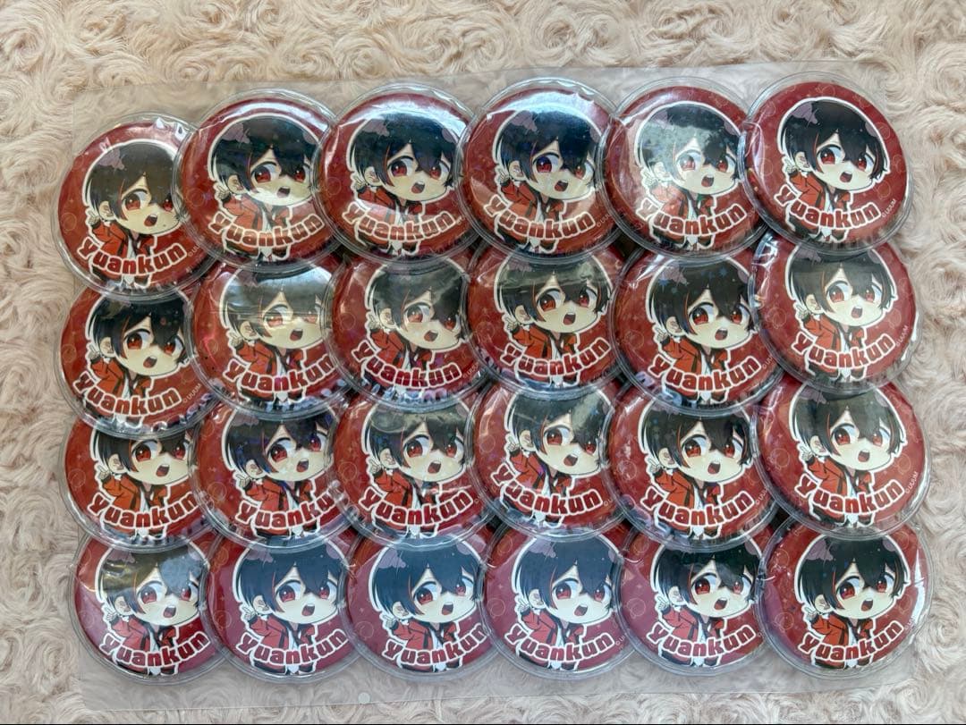 カラフルピーチ　ゆあんくん　缶バッジ24個セット