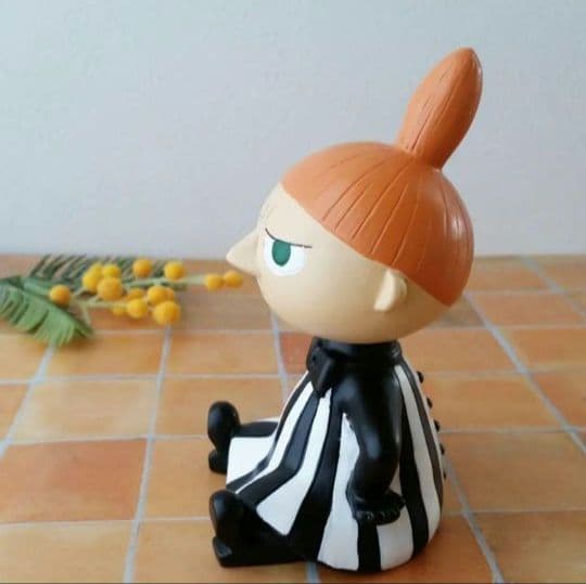 新品　ムーミン　リトルミイ ゆらゆらドール　首振り人形　ストライプ　北欧