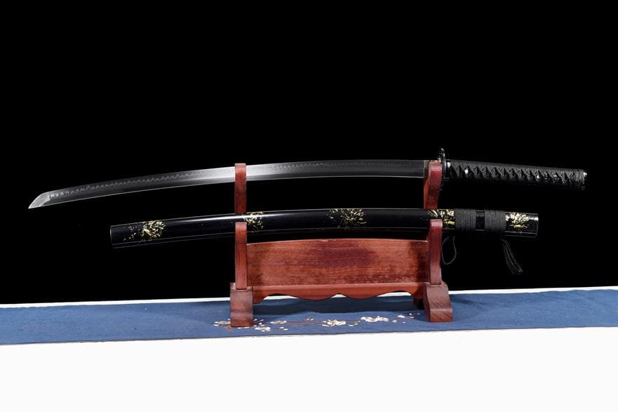 焼刃の侍『黒山の老妖』 日本刀 模造刀 居合刀 武士道 武蔵 鑑賞用 手鍛造打
