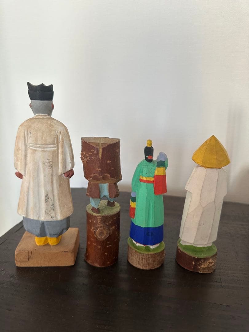 韓国朝鮮手彫り木製郷土玩具セット