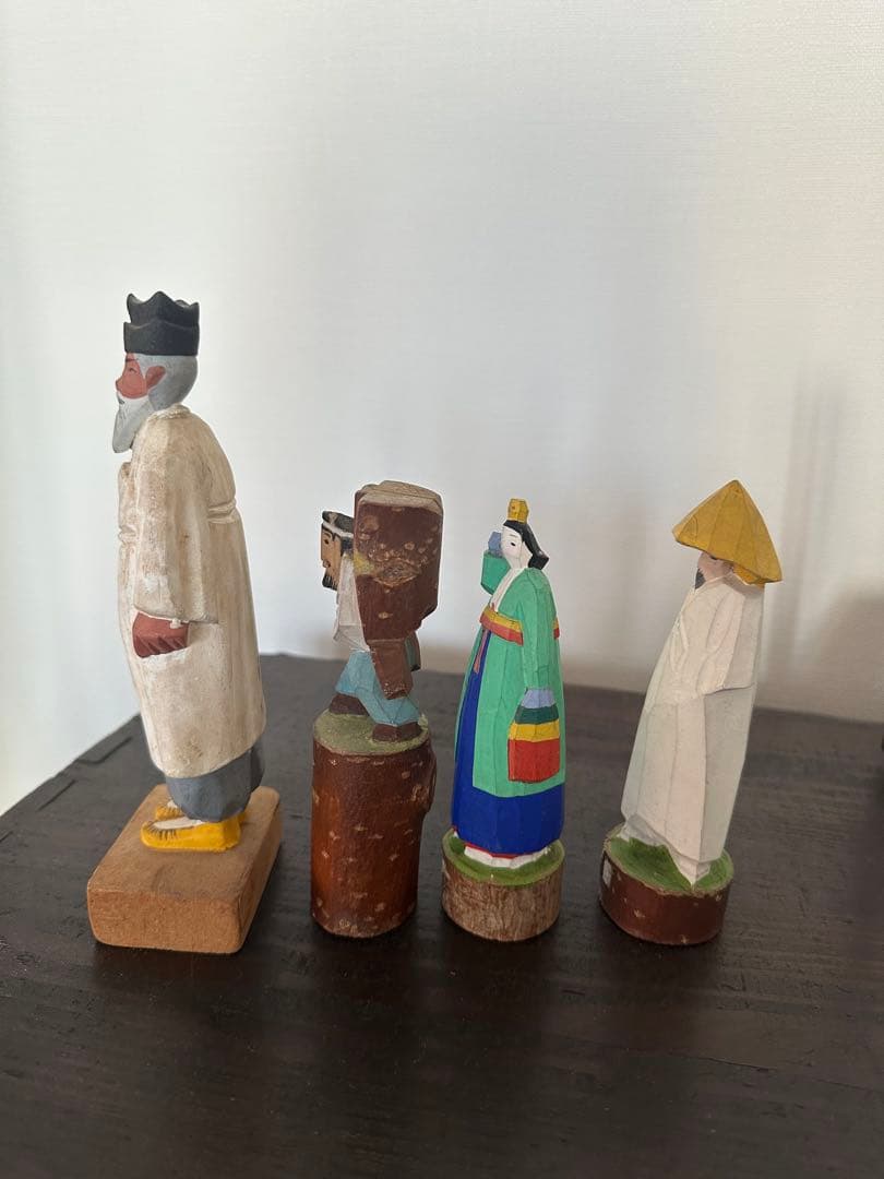 韓国朝鮮手彫り木製郷土玩具セット