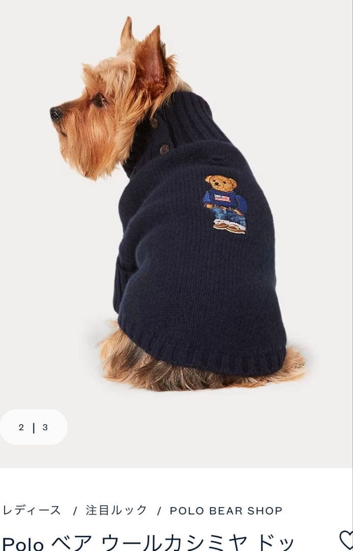 【新品未使用】ラルフローレンポロベア♡犬服