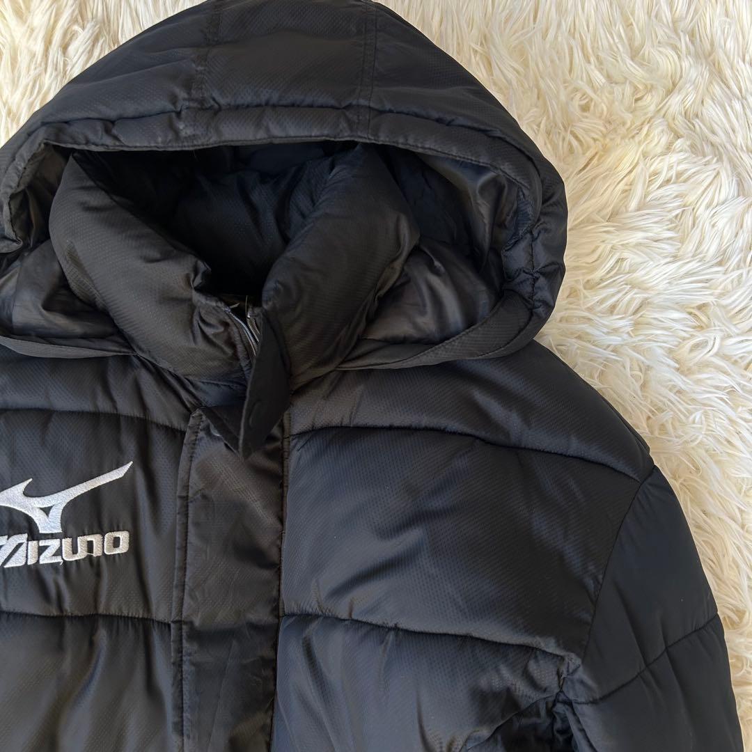 mizuno ミズノ　厚手中綿ベンチコート　2XL ブラック　大きいサイズ