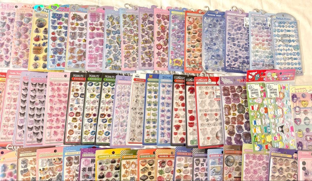 新品未開封★ボンボンドロップシール等シールまとめ売り 99枚