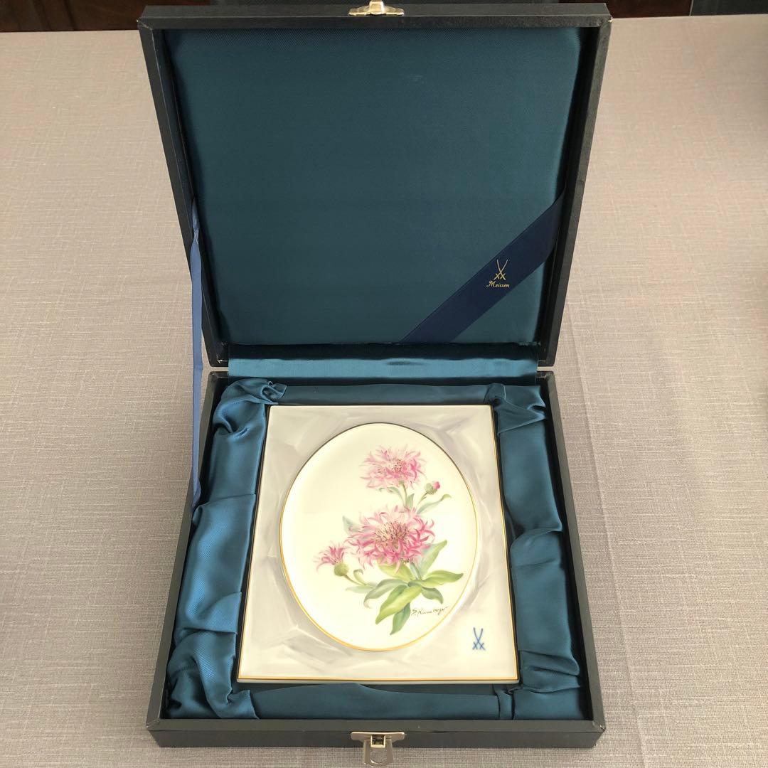 マイセン　MEISSEN 矢車草　陶板画