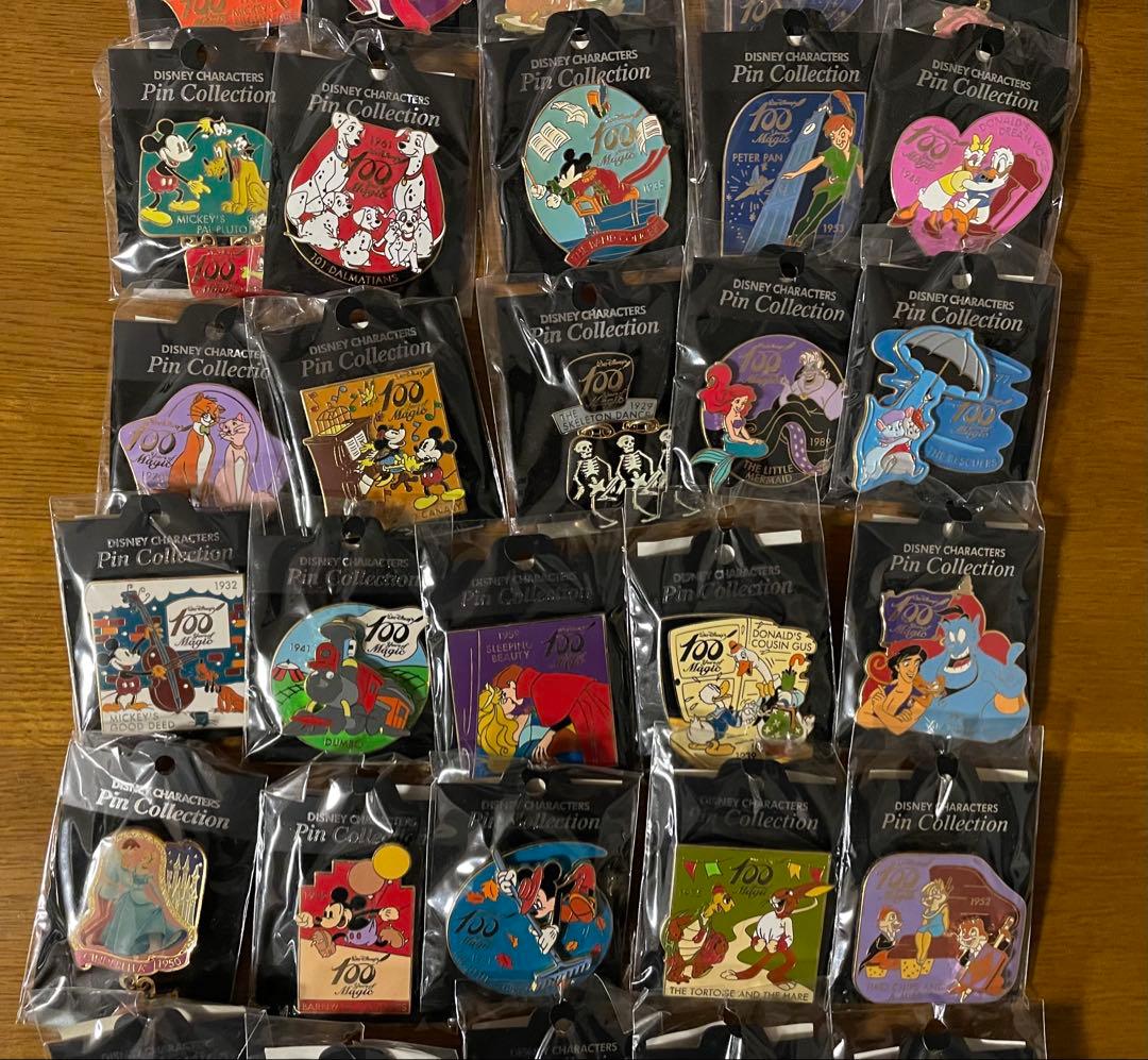 ディズニー　ピン　100 years of magic セット