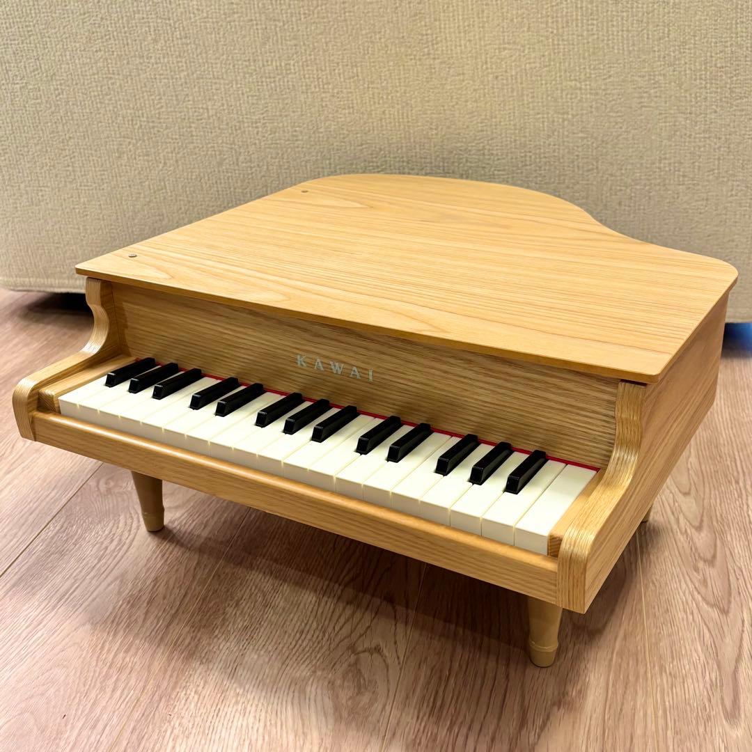 美品 KAWAI カワイ ミニピアノ ナチュラル 1144 32鍵盤 おもちゃ