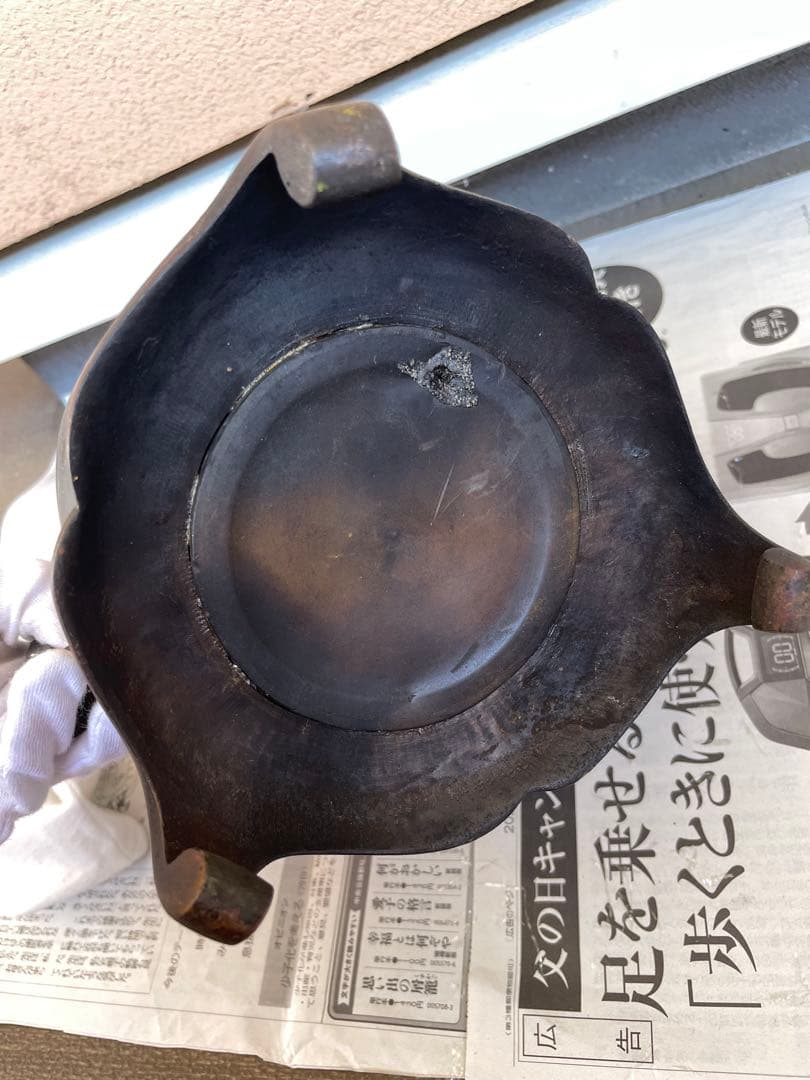骨董品 金属製 壺 釜