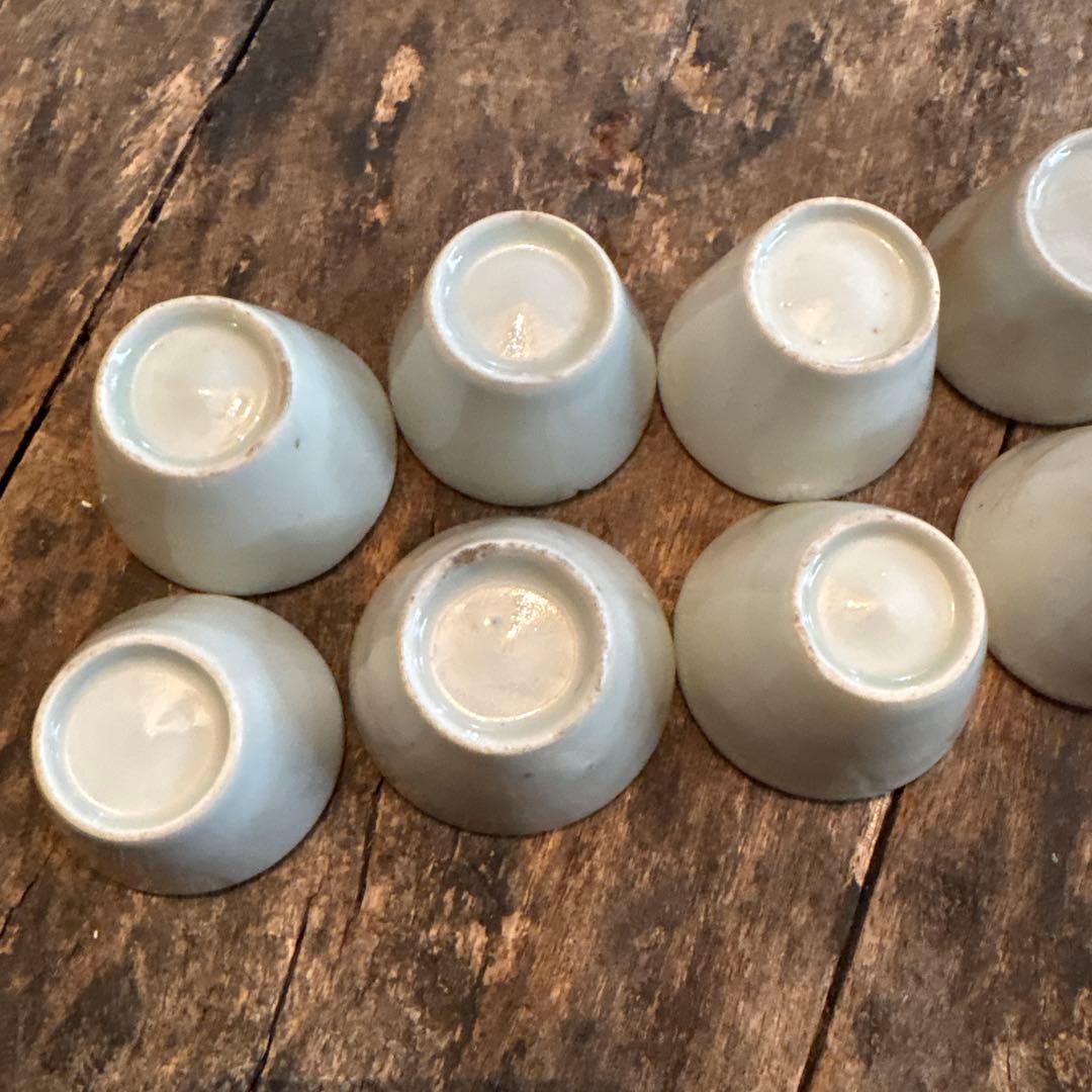 古伊万里　白磁　小猪口　10点　保存箱