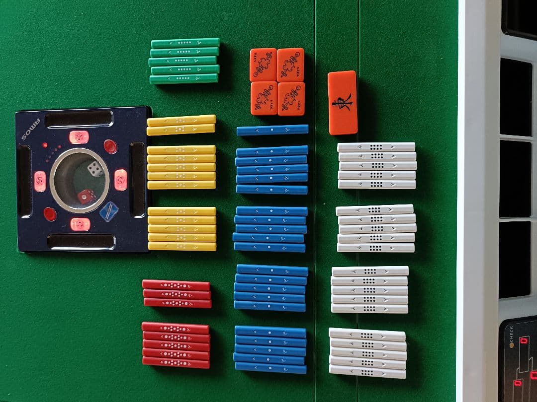 アモスJP-EX 28ミリ牌　折りたたみ脚　サイドテーブル　チェアセット