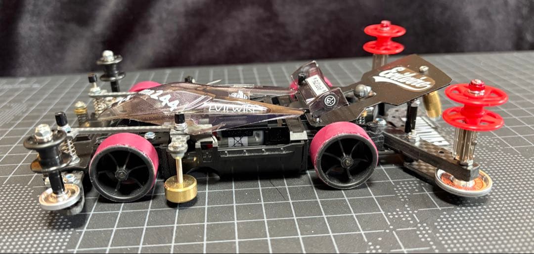 ミニ四駆 完成品　msフレキ　ブラック　ネオVQS