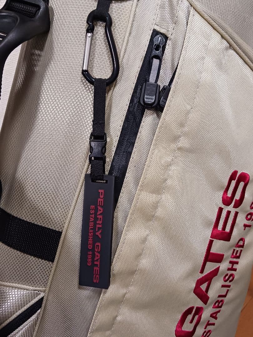 PEARLY GATES スタンドキャディバッグ ベージュ中古