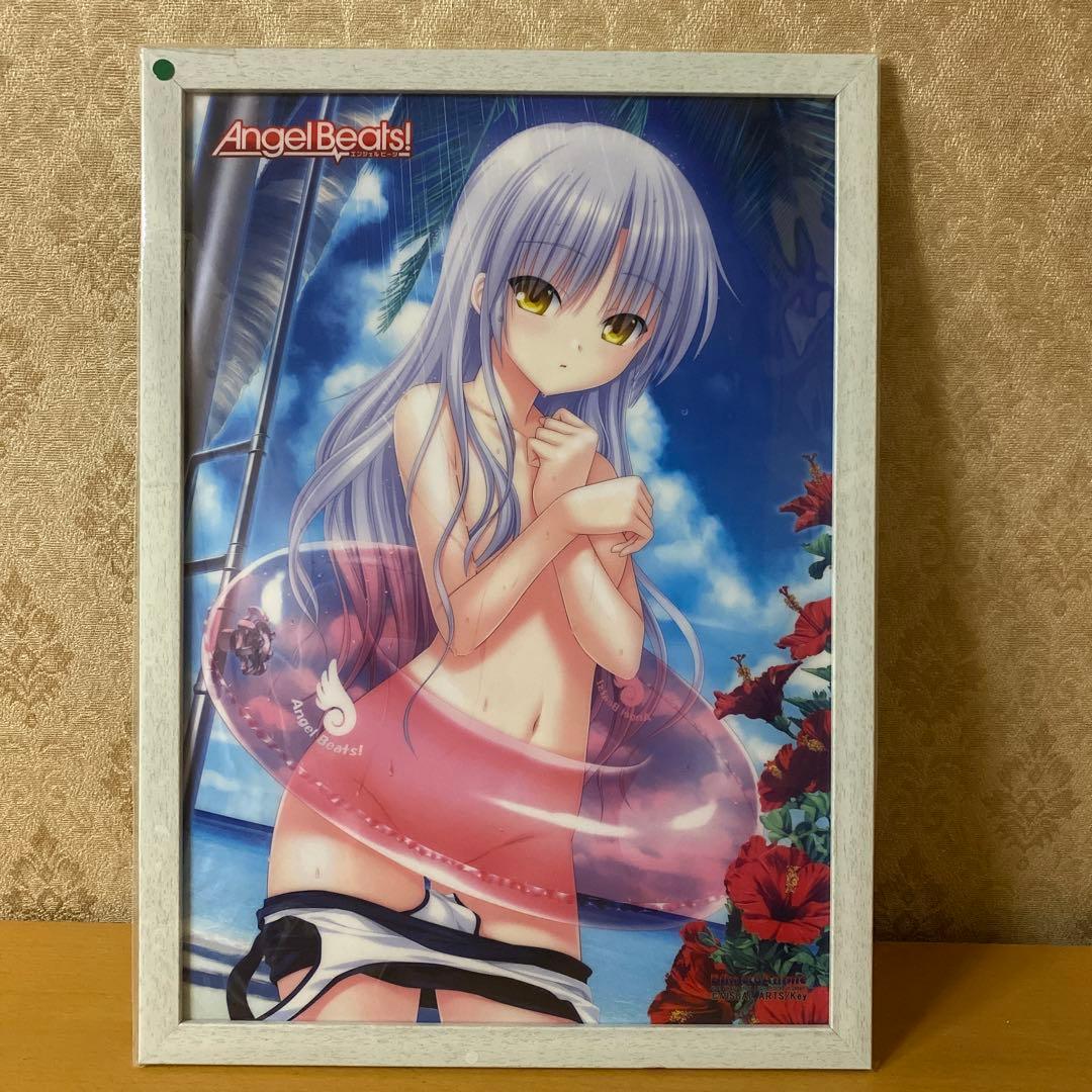 【未使用】Angel Beats! 額縁付き　ポスター　立華かなで