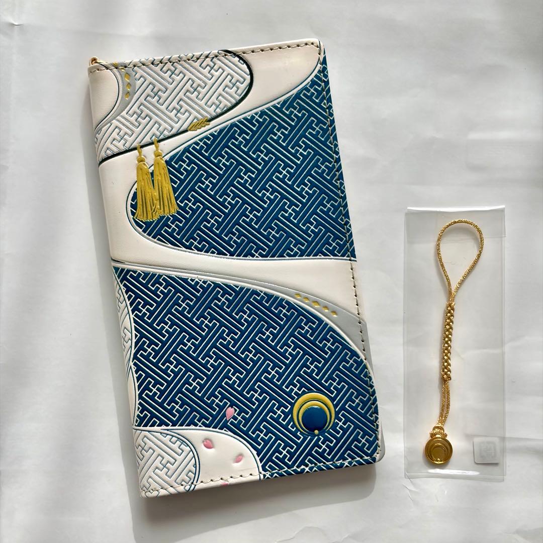 【希少★完売品★新品】刀剣乱舞×浅草文庫　友禅染牛革スマホケース 三日月宗近