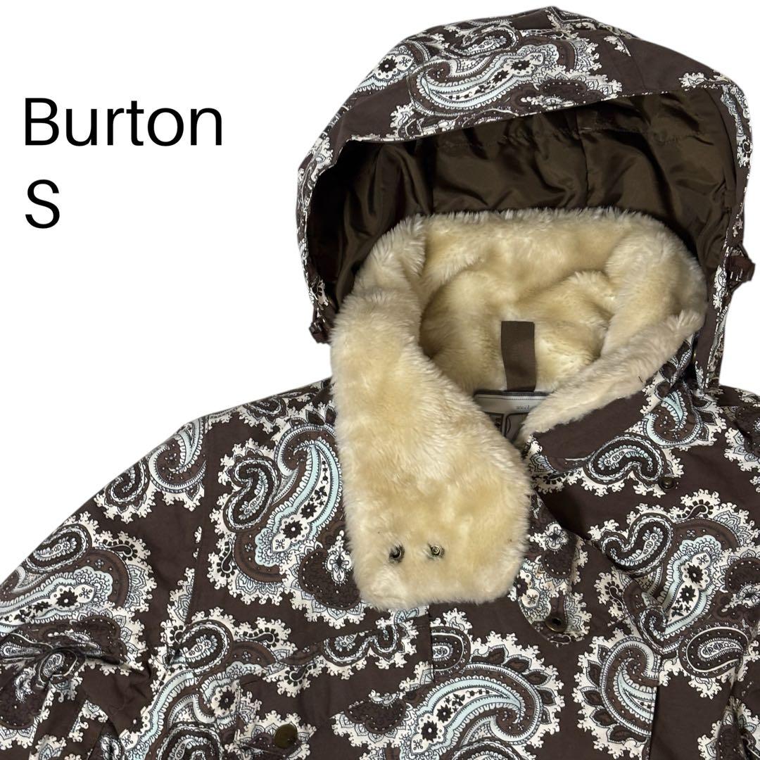 【美品】Burton バートン　スキーウェア　短丈　ペイズリー　S