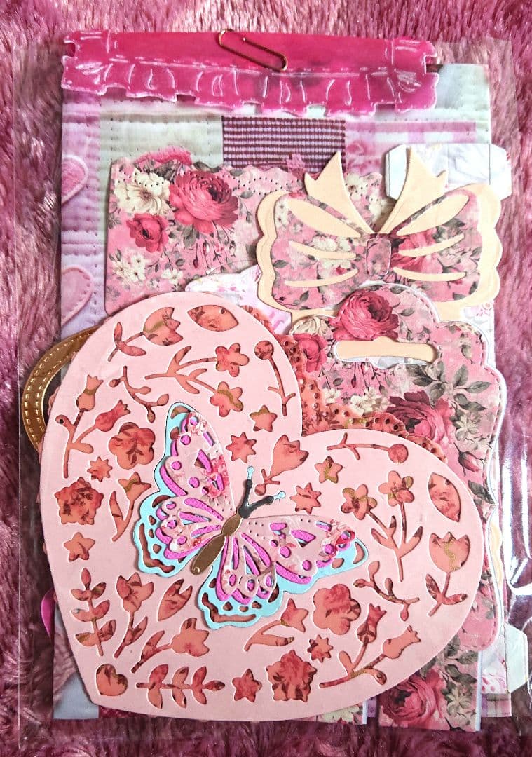 おすそ分けポケット⑤ くまちゃん平袋 紙ものセット♥おすそ分けファイル トッパー