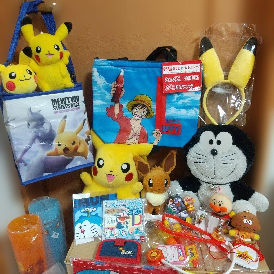 ピカチュウ アンパンマン ドラえもん ワンピース 仮面ライダー まとめ売り52点