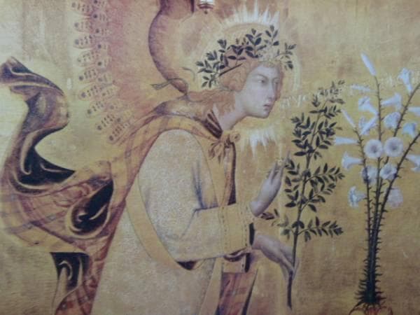 シモーネ・マルティーニ、【受胎告知】、希少豪華画集画