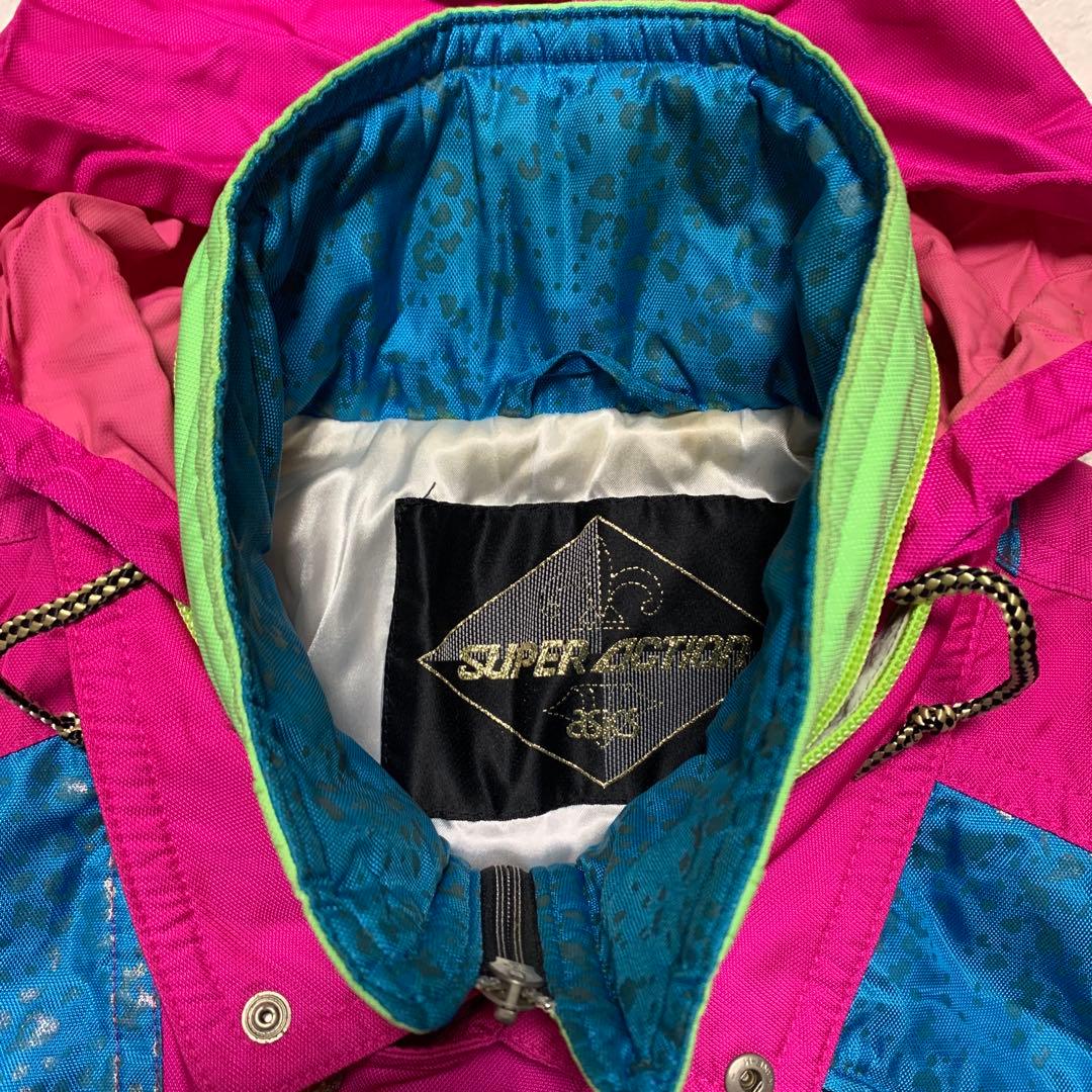 90's アシックス asics スキージャケット　ゲレンデ　派手ピンク