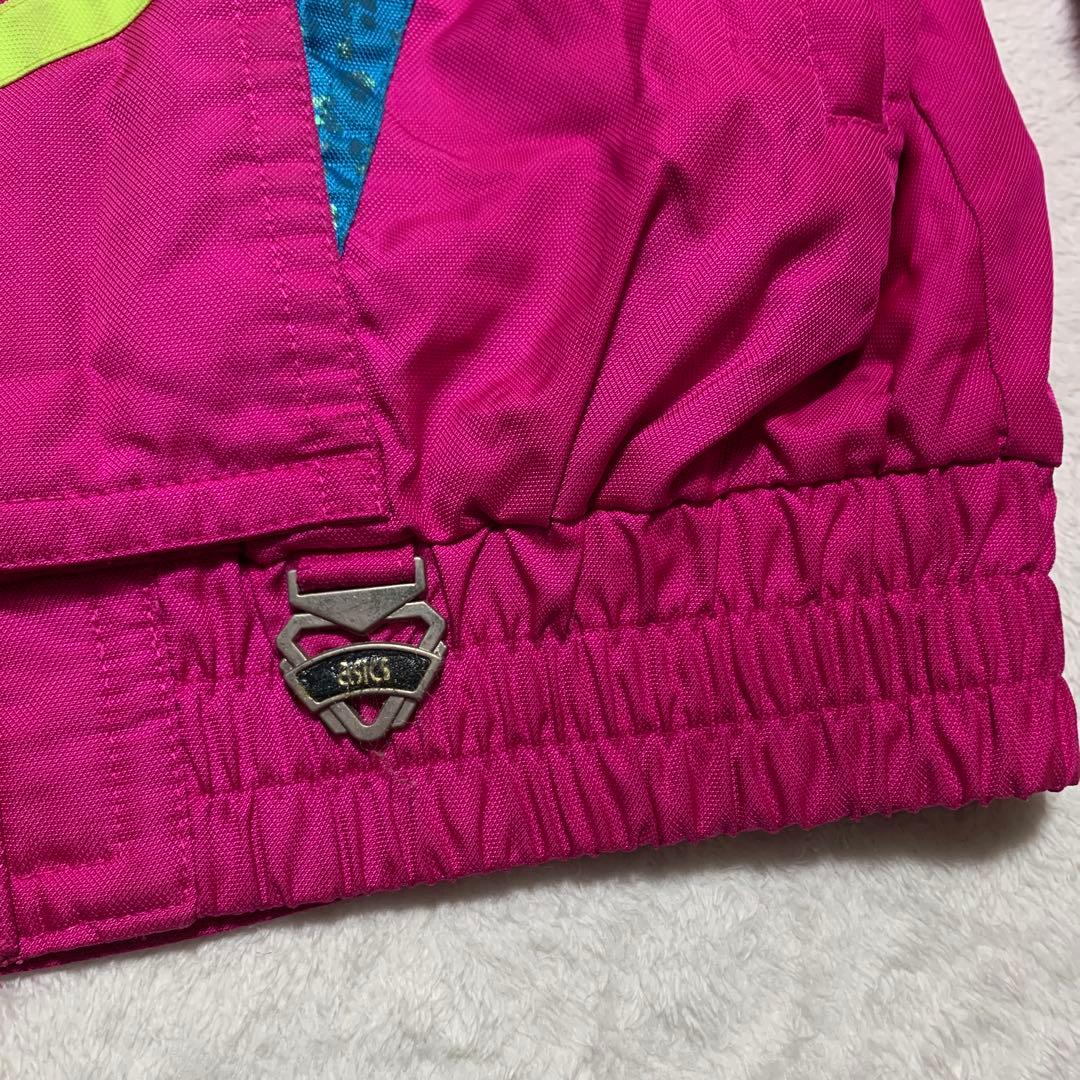 90's アシックス asics スキージャケット　ゲレンデ　派手ピンク