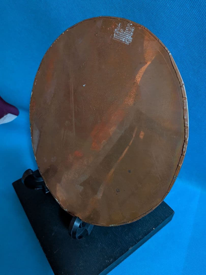 丸に橘御家紋時代２５センチサイズ古銅打出屋敷用飾り武具鎧櫃取付け飾りに最適品