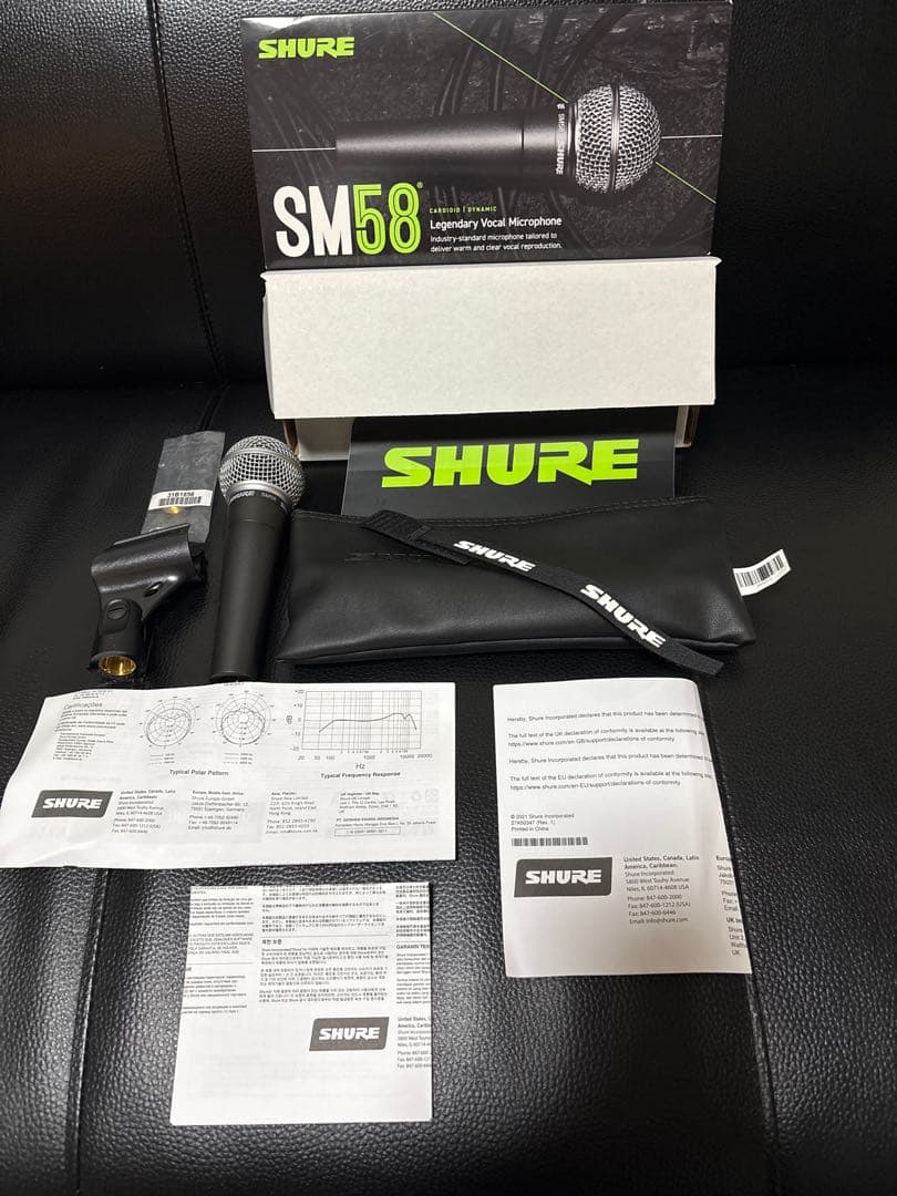 SHURE SM58 ダイナミックマイク 正規品 完品 シュア ゴッパ　極美品