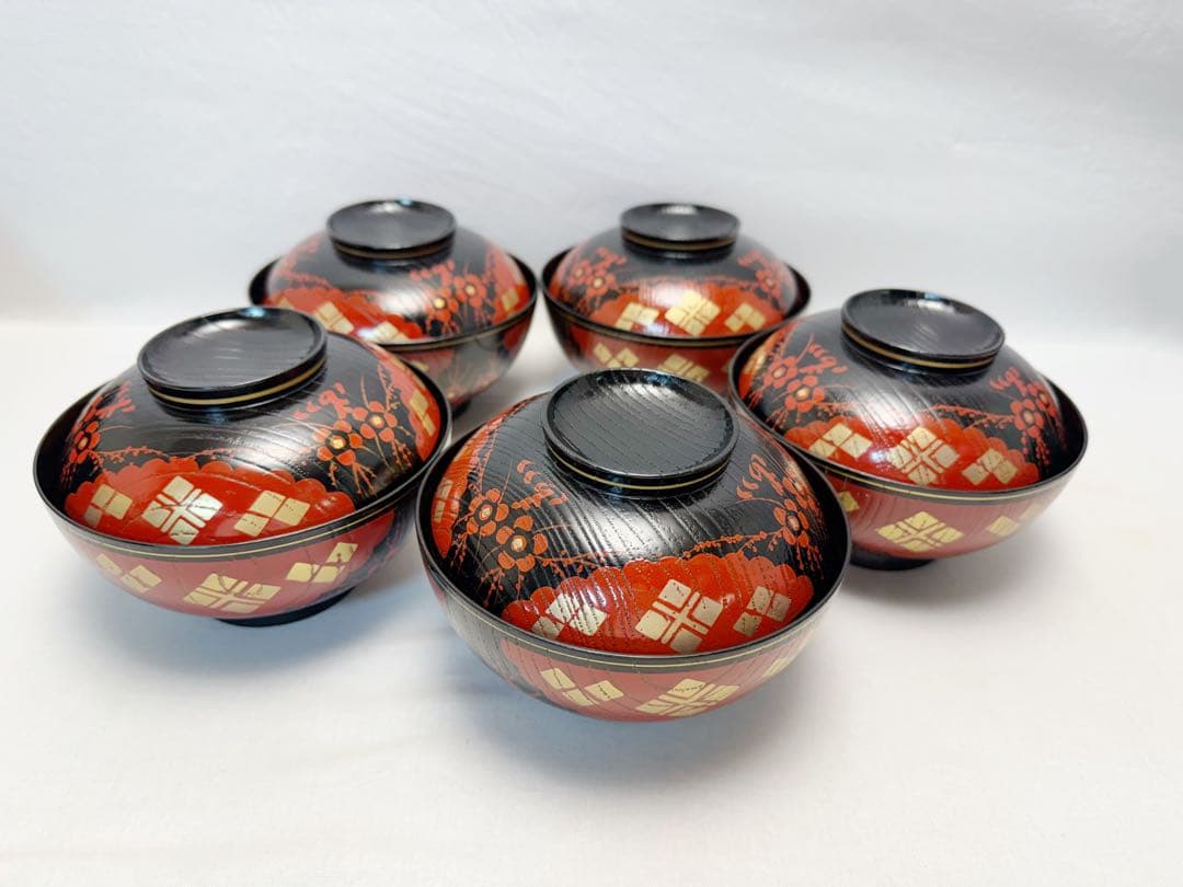 懐石道具 木製 懐石皆具一揃 五客揃 利休形 和食器 茶道 利休形 茶器揃 共箱