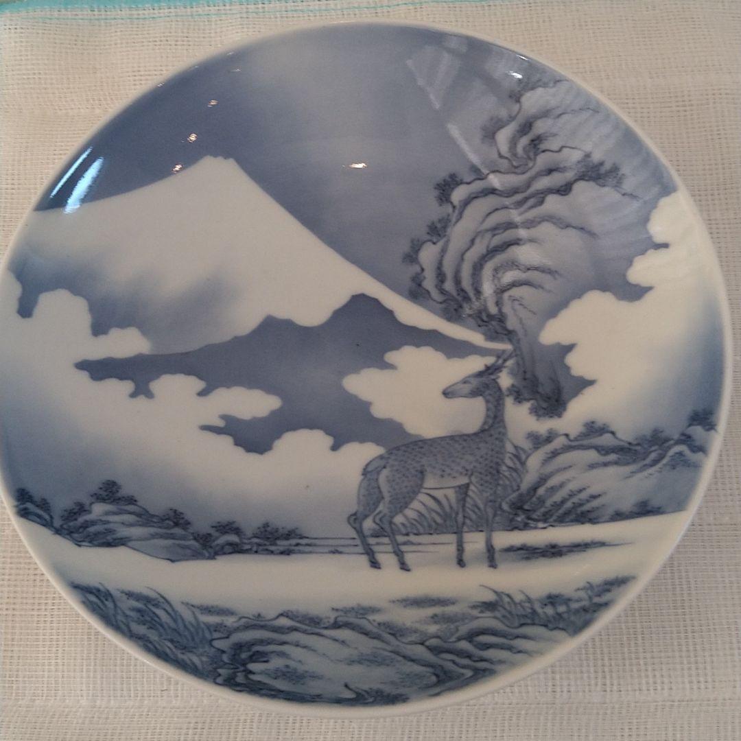 整理NO. 56鍋島染付櫛目高台皿（江戸中期）完品