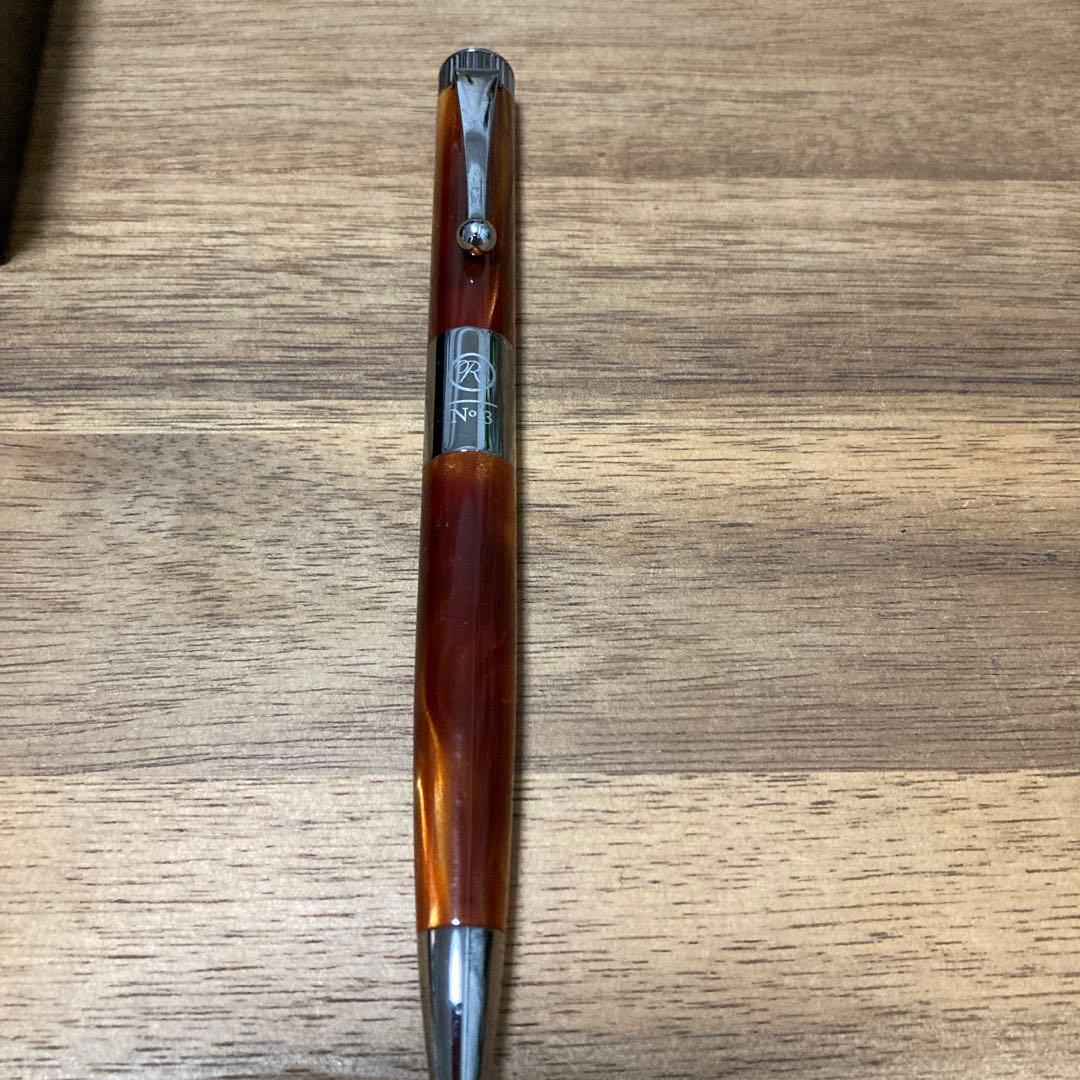 伊東屋ROMEO No.3ボールペン　イタリアンアンバー細軸　【箱付き】