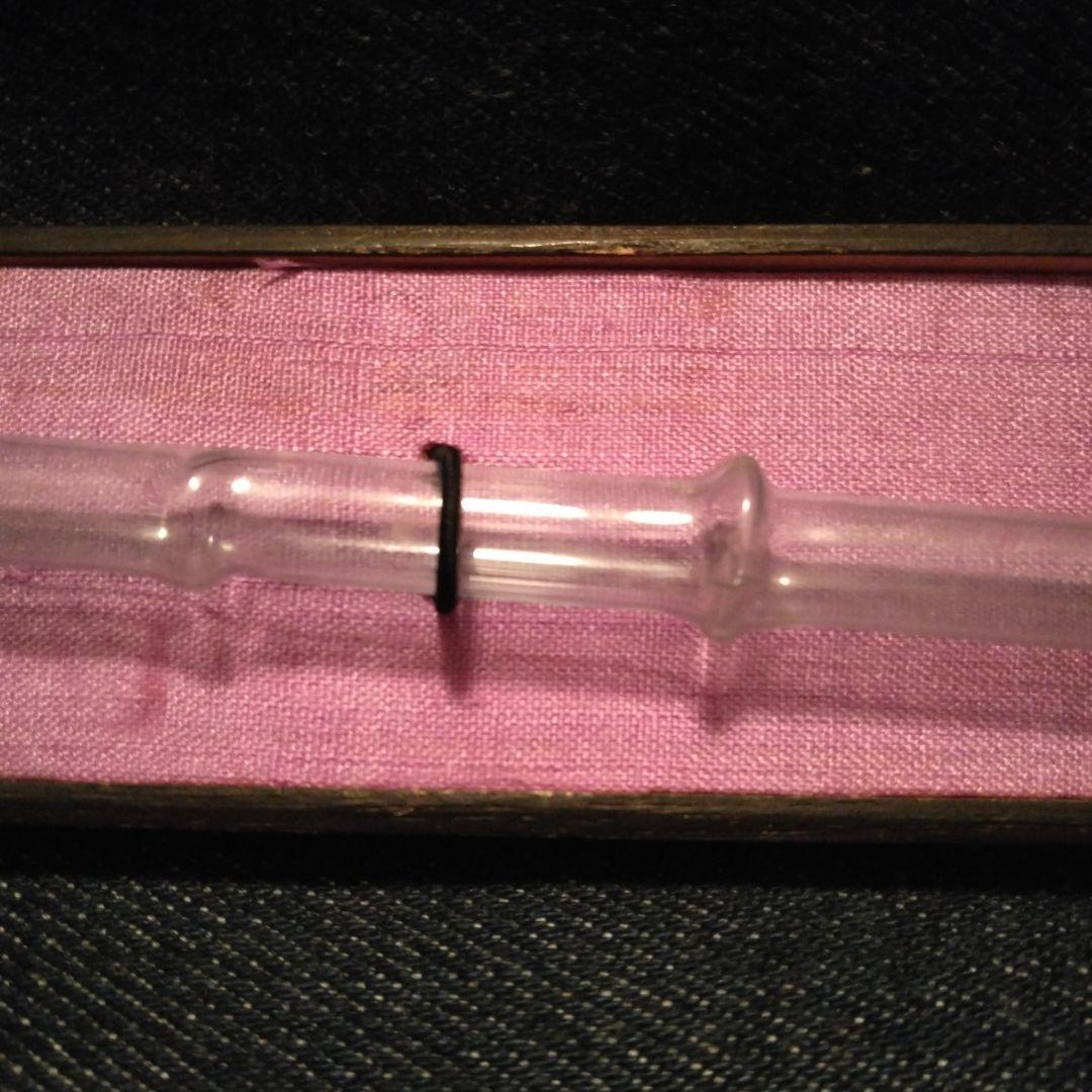 古いガラスのキセル　タバコ　骨董　アンティーク　喫煙具