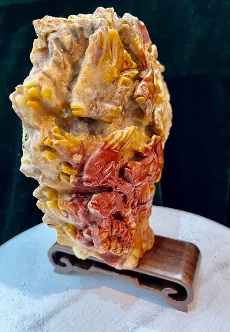 置物、三彩玉石（海洋世界）