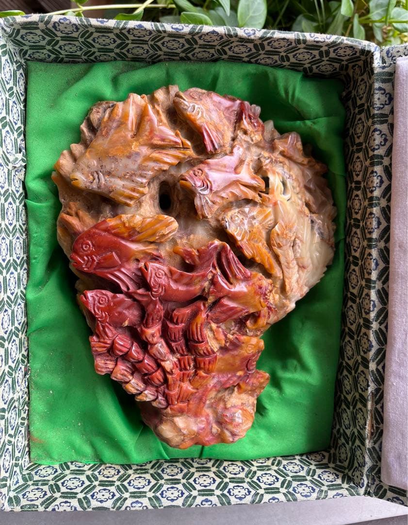 置物、三彩玉石（海洋世界）