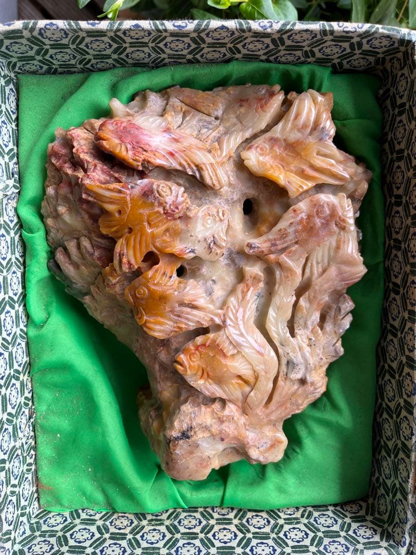 置物、三彩玉石（海洋世界）