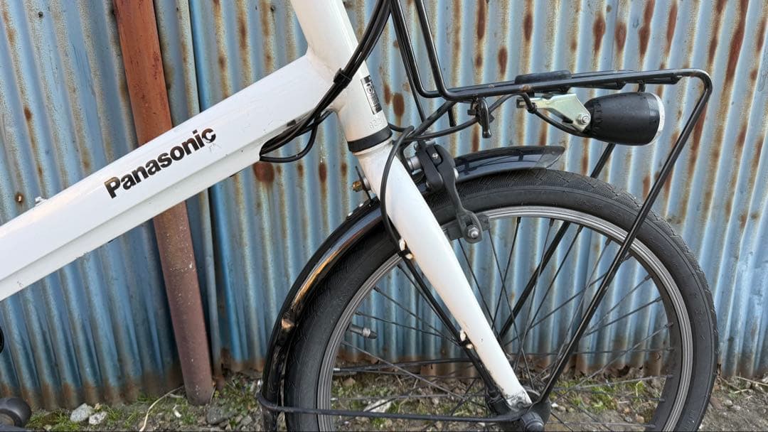 【整備済】電動アシスト自転車 ミニベロ パナソニック ベロスター 白 5個点灯