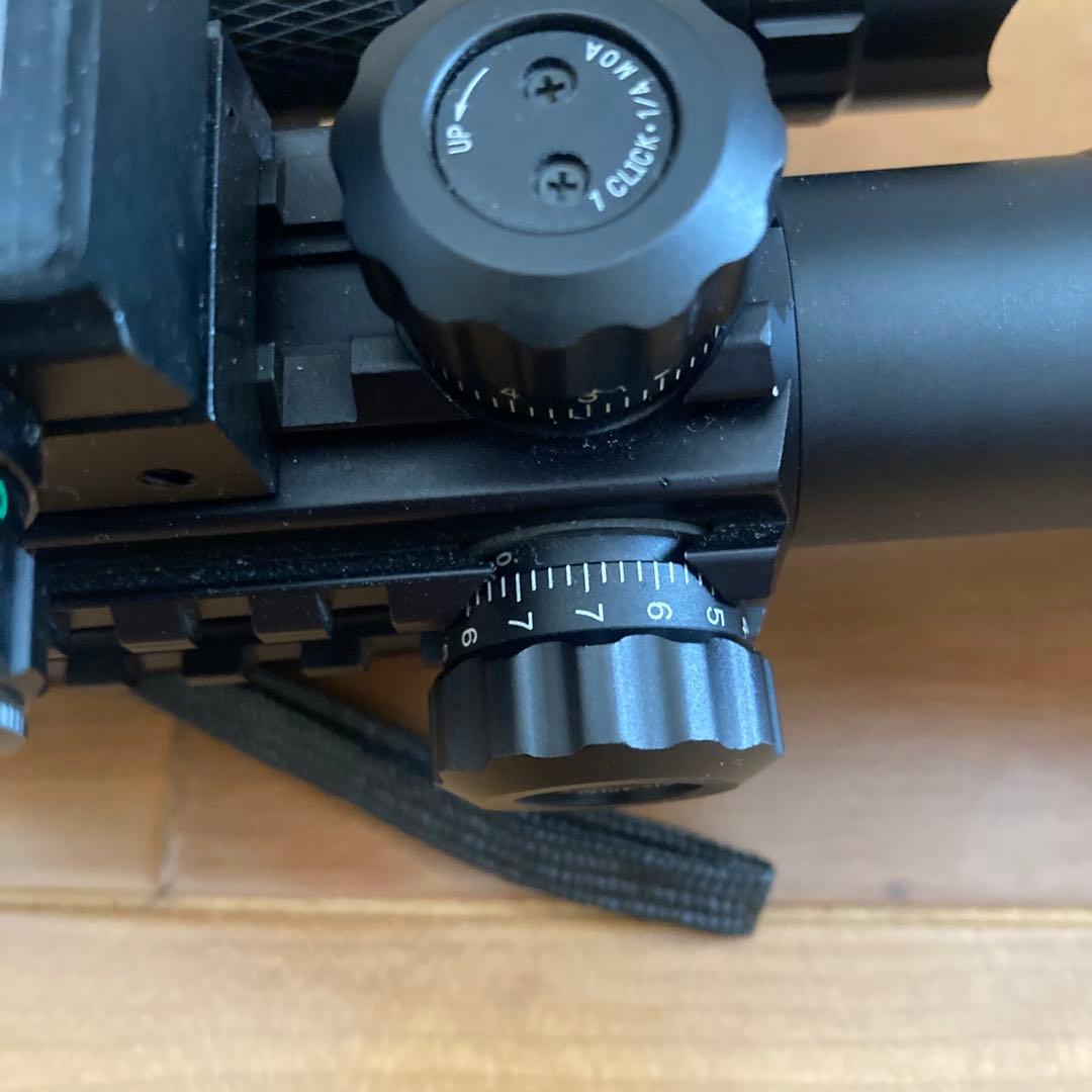4-12x50トリプルレール ライフルスコープ＋ドットサイト＋高輝度LEDライト