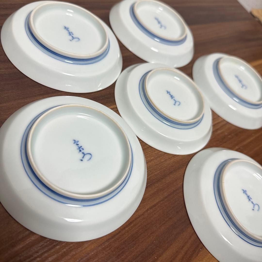 今泉今右衛門 醤油差し1個 錦絵変り小皿6枚セット