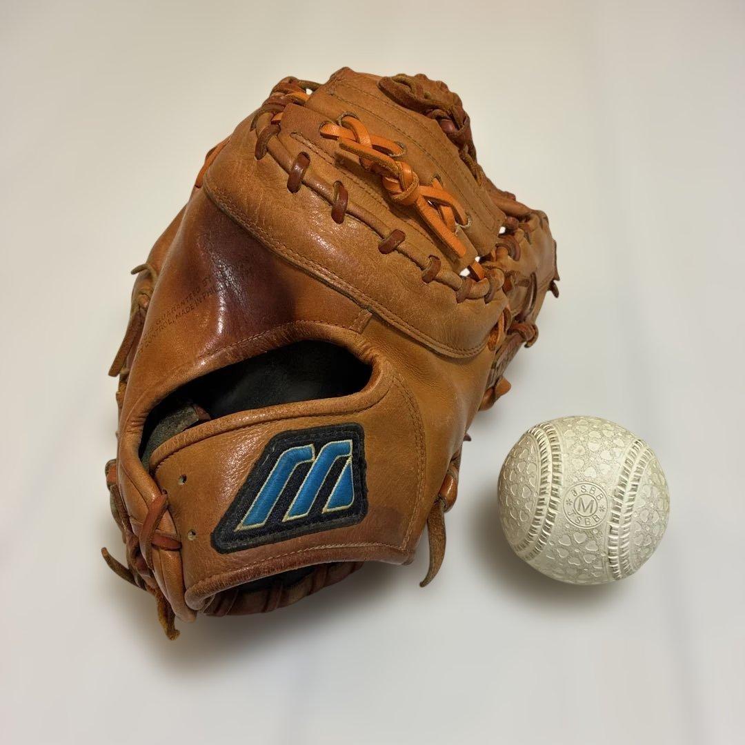 ミズノ　軟式ファーストミット　オレンジ