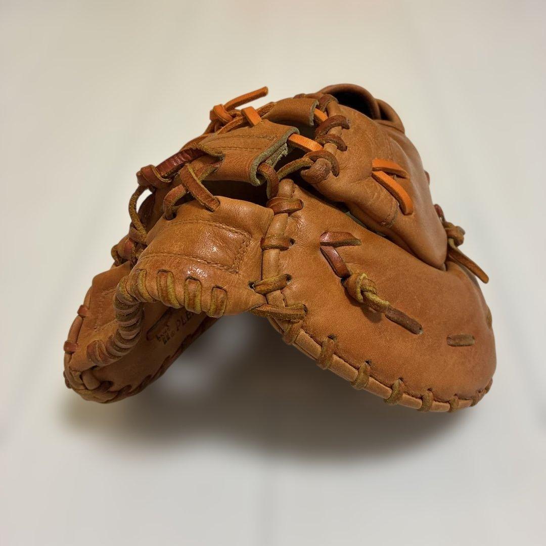 ミズノ　軟式ファーストミット　オレンジ