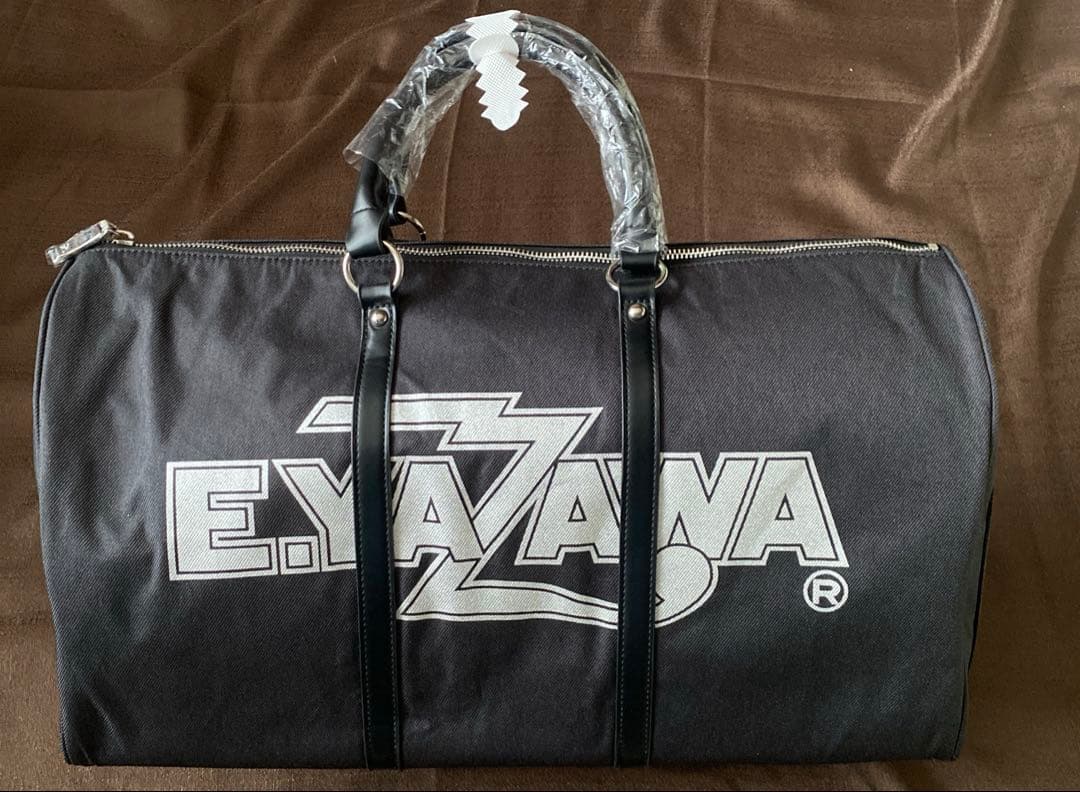 希少！矢沢永吉★E.YAZAWAボストンバック ( ロゴ + 羽ロ)シルバーロゴ