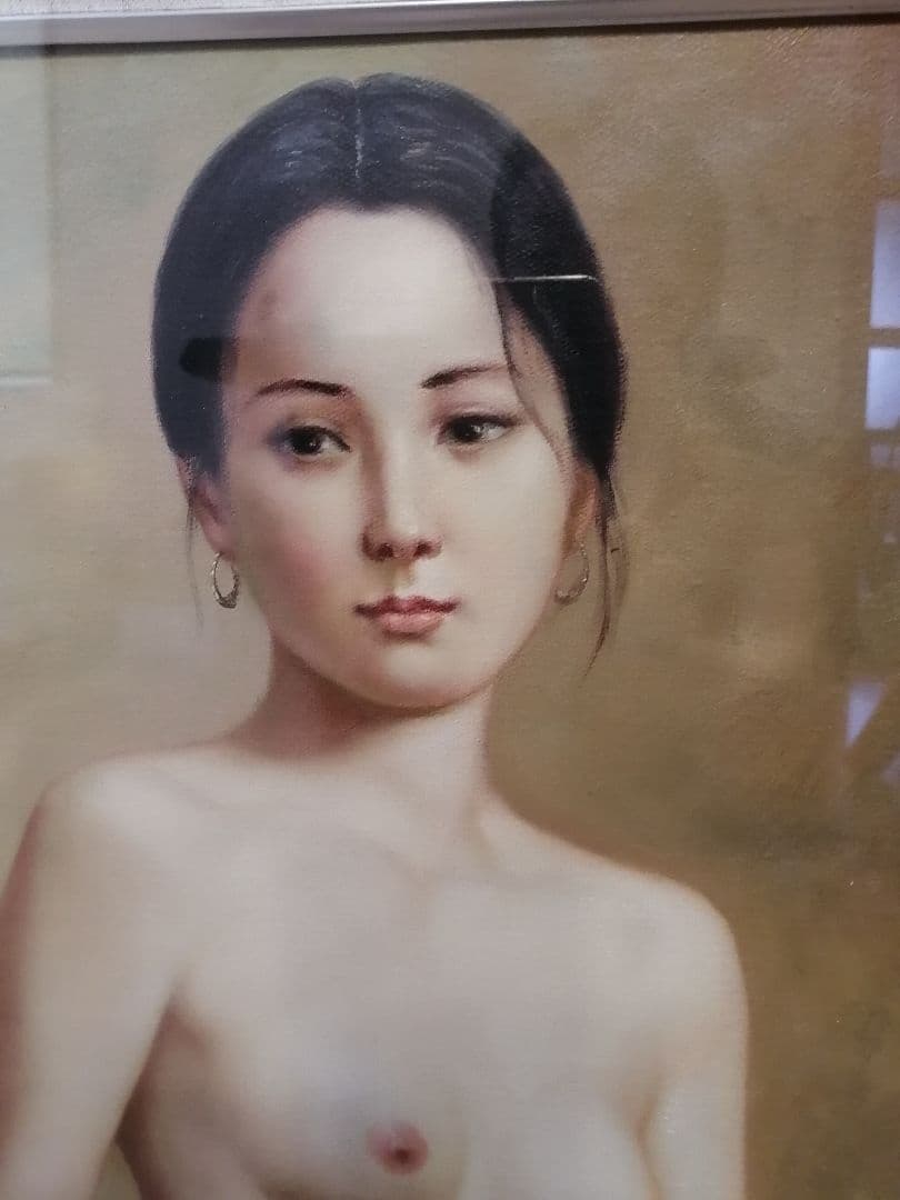 「若い女」森本草介　本人による複製画とのことです。