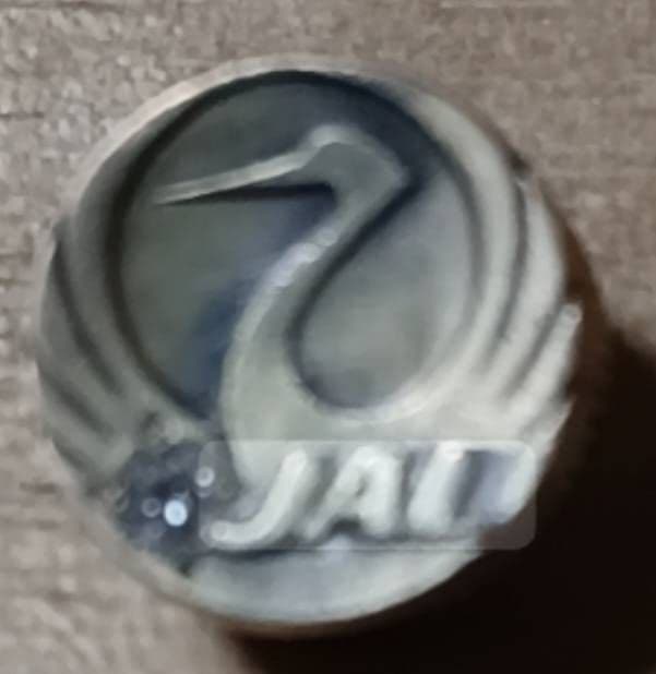 JAL 18金 社章 ピンバッジ 勤続章　記章 飛行機 記念章 ピンバッチ