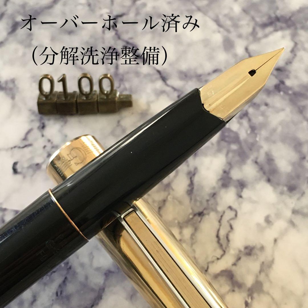#0100 オーバーホール済 レア 万年筆 パイロット PILOT 14k