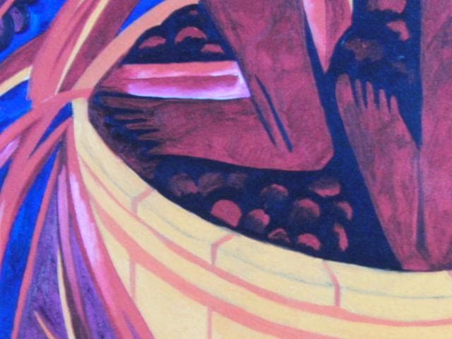 ナターリア・ゴンチャローワ、【葡萄を搾る足】希少な画集より