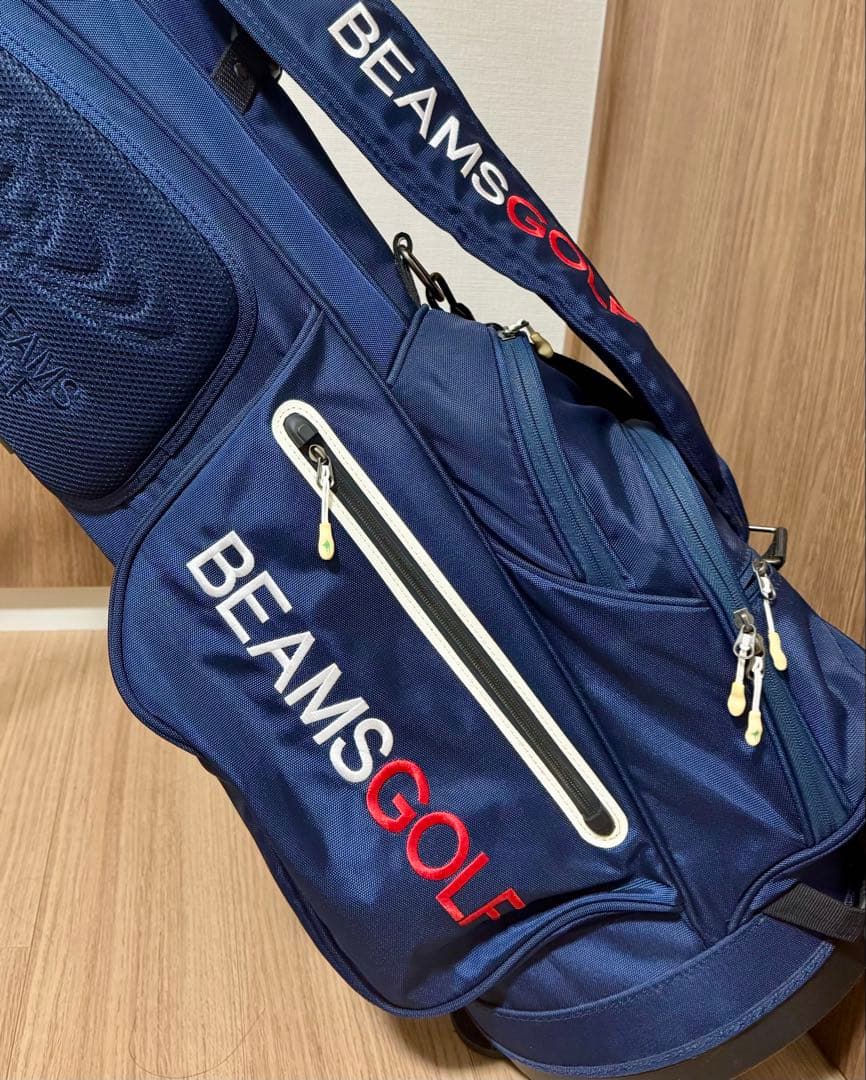 BEAMS GOLF スタンド付きゴルフバッグ ネイビー