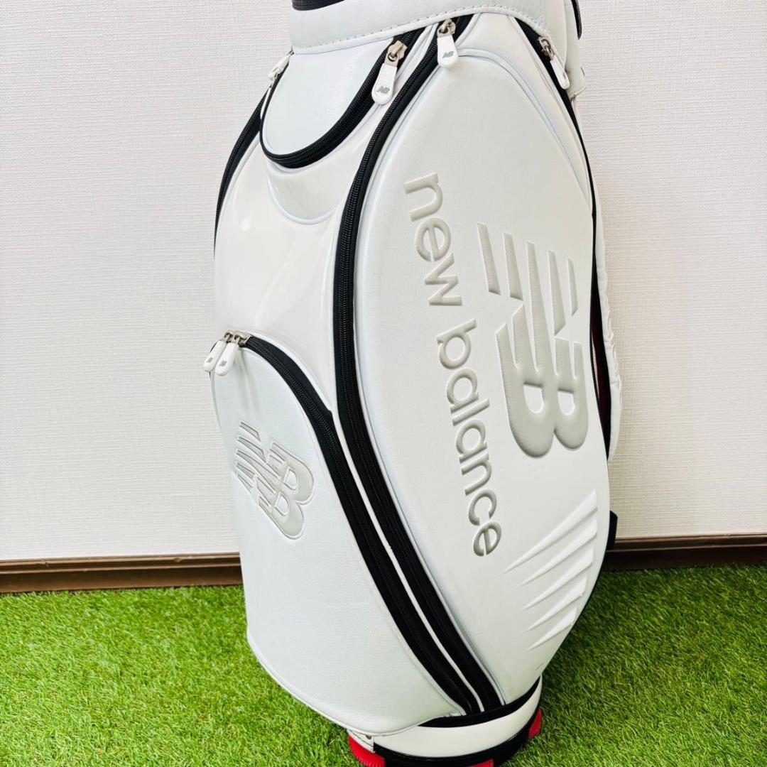 ニューバランス　キャディバッグ　メンズゴルフ　ホワイト　かっこいい　人気　白
