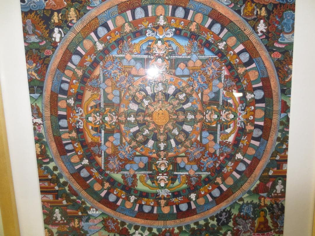 【チベット密教・綿布仏画・仏教美術・仏教絵画】手書き/手描き