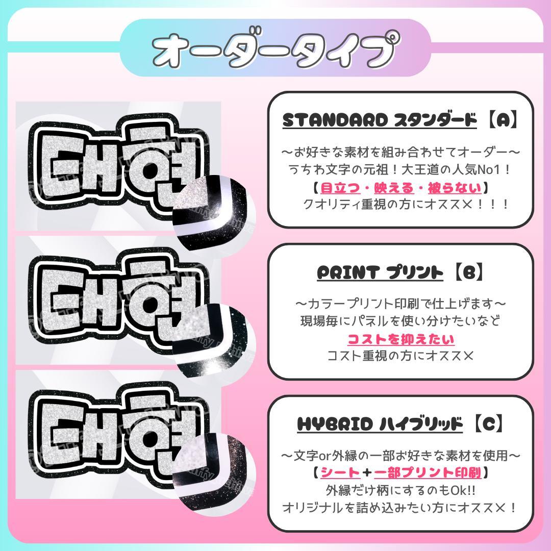 うちわ文字 団扇文字 連結パネル ネームボード オーダーページ