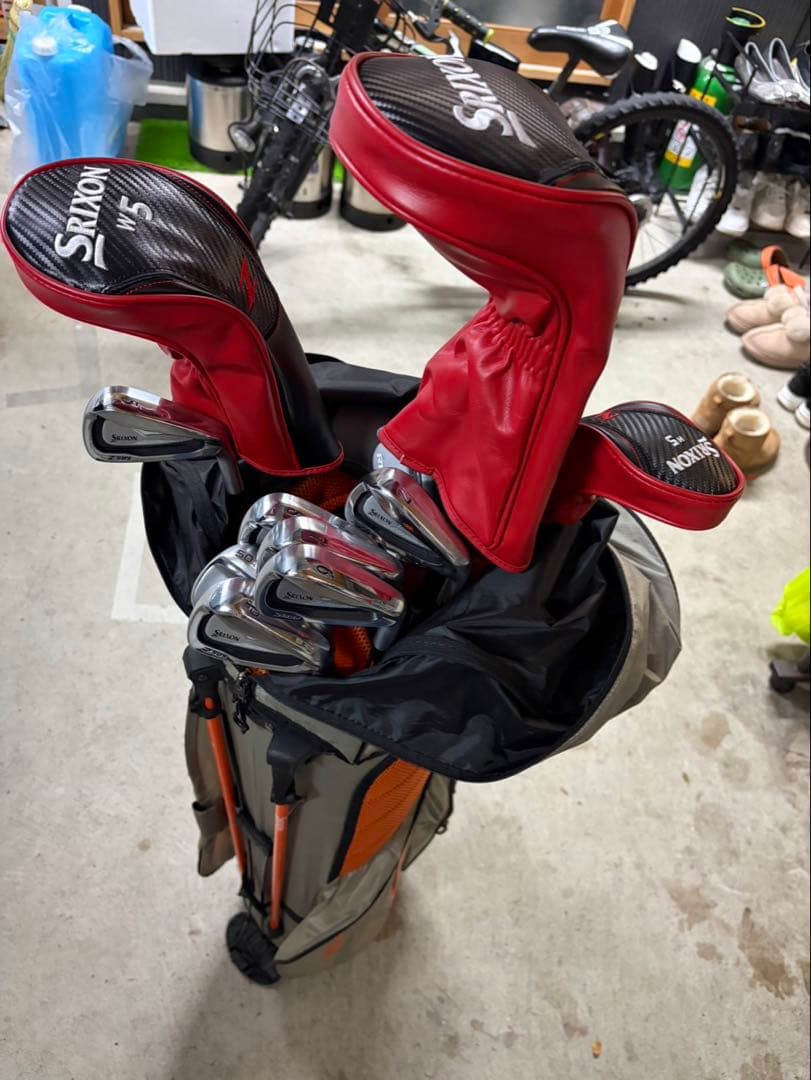 Srixon スタンドゴルフバッグ グレー/オレンジ　セット